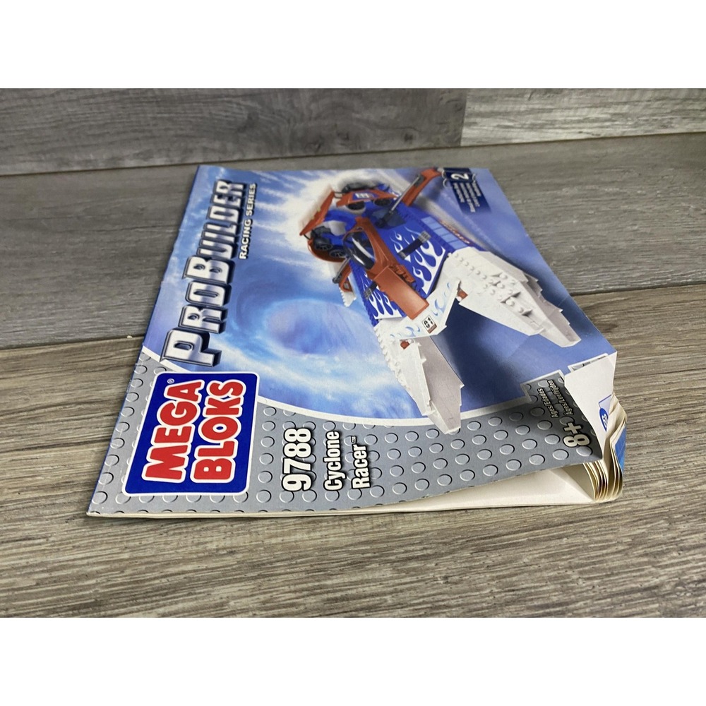 Mega Bloks Probuilder 9788 Cyclone Racer Instruction‎ Manual Booklet Racing Blue - Picture 7 of 9